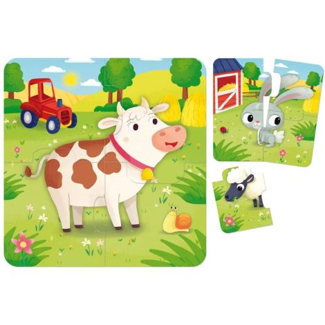 Lisciani Puzzle Fermă - Joc Educativ 3-4 Ani - imagine 4