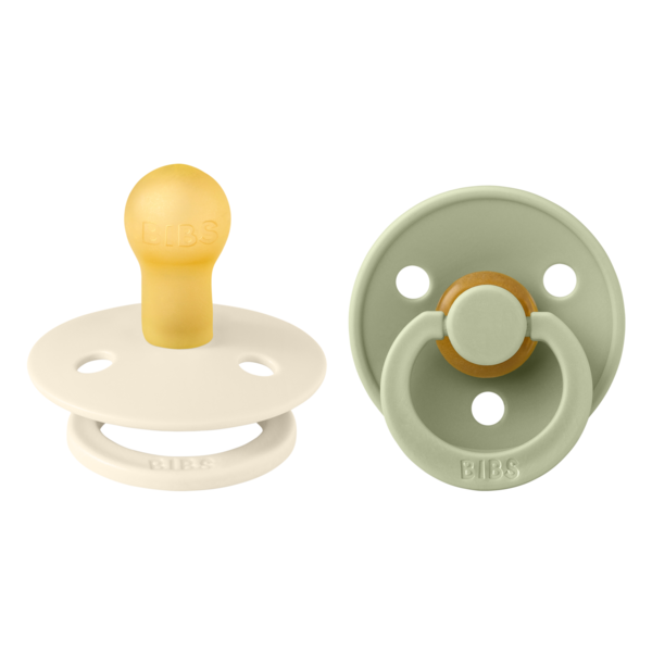 Set 2 Suzete BIBS Latex, Tetină Rotundă, 0+ Luni - imagine 2