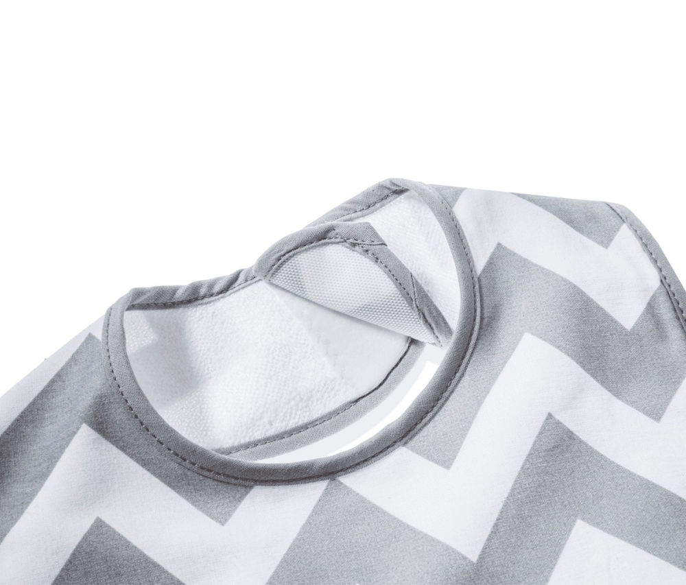 Baveta cu Suport Suzetă Babyjem Little Waves Grey - imagine 2