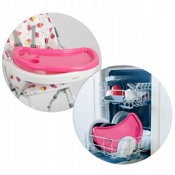 Scaun de Masa Ricokids Eldo Alb/Roz