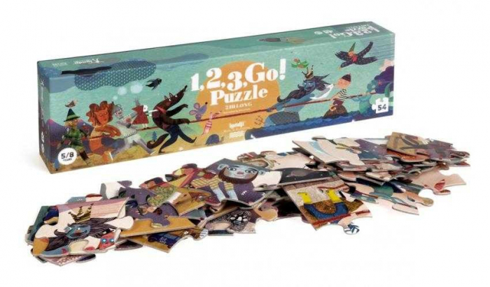 Puzzle 1,2,3 start! Londji | Joc Tiren la Sfoara 54 piese