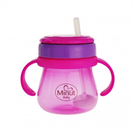Cana Anticurgere Minut Baby cu Pai Mobil Roz - imagine 3