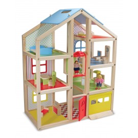 Casută Papusi din Lemn Melissa & Doug, 4 Nivele - imagine 2