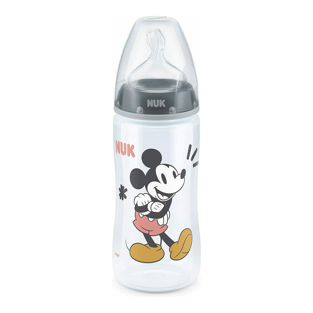 Biberon Nuk First Choice 300 ml, Silicon M, Gri - imagine 2