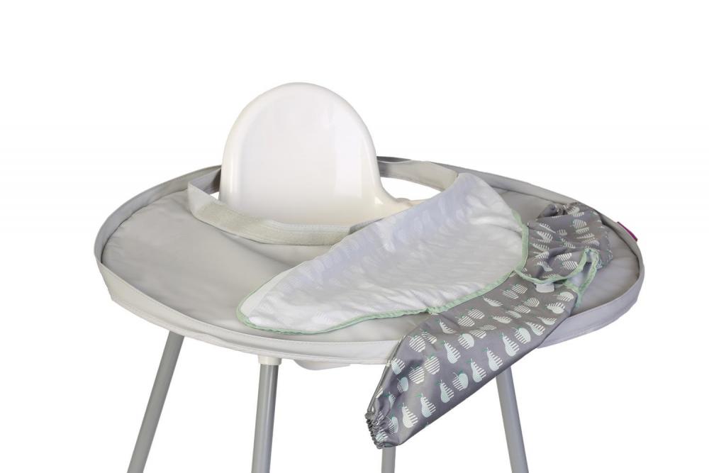Kit Hranire Tidy Tot Baveta si Tava Gri Antimurdarie - imagine 11