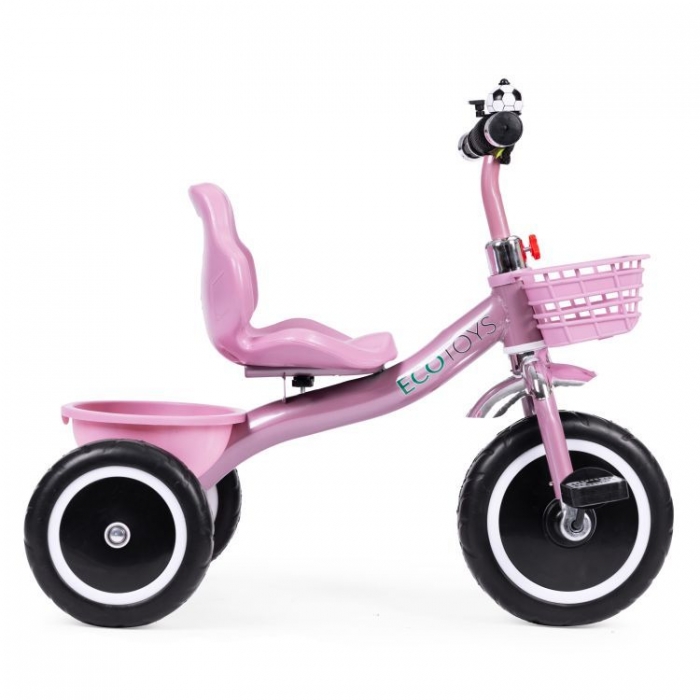 Tricicleta Ecotoys Roz | Pedale & Roti EVA - imagine 3