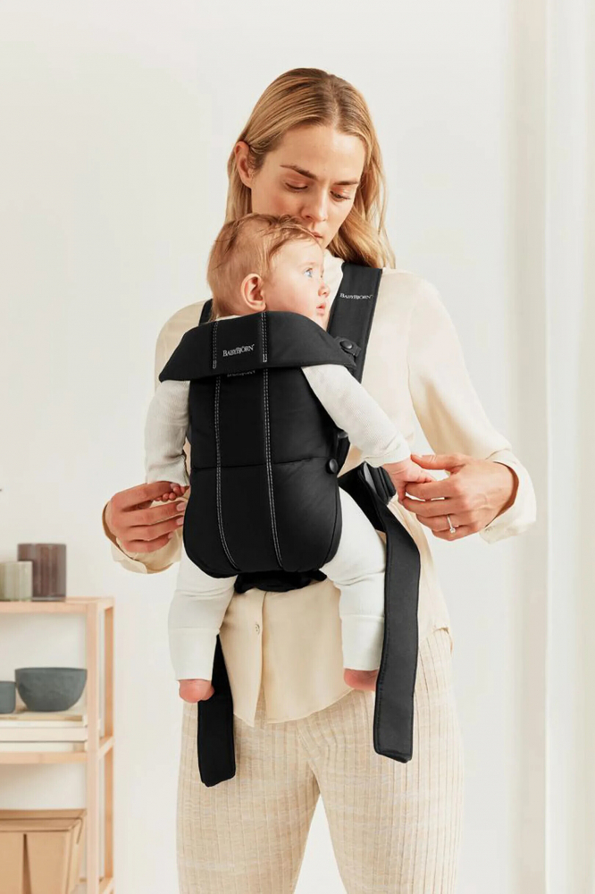 Marsupiu BabyBjorn Mini Black, Anatomic - imagine 6