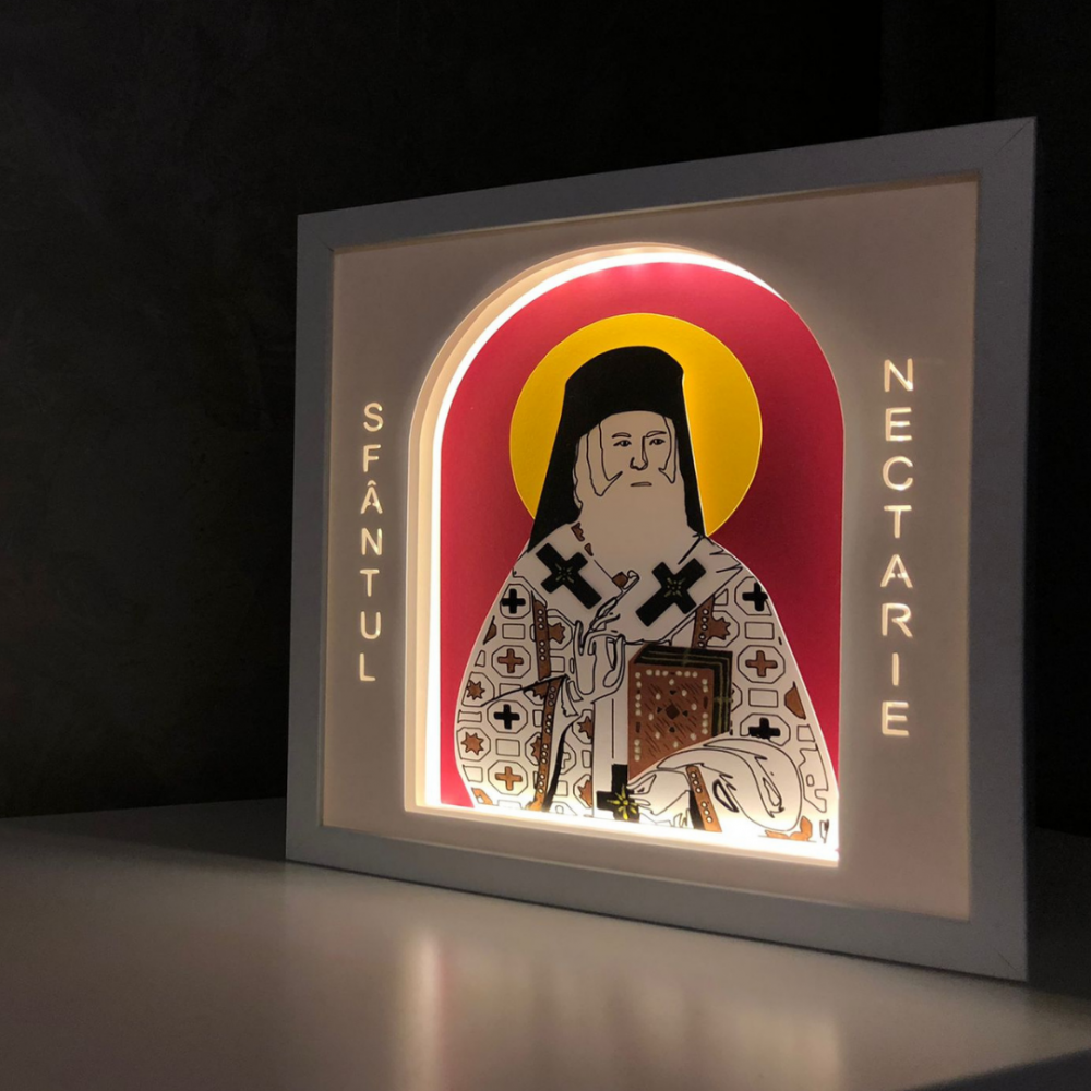 Tablou Luminos Sfântul Nectarie Noor