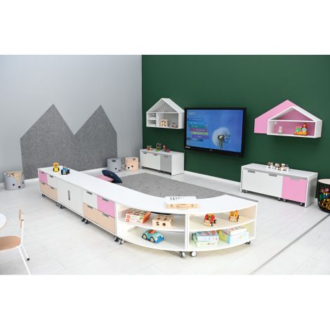 Dulap curbat Quadro S Alb Moje Bambino - imagine 3