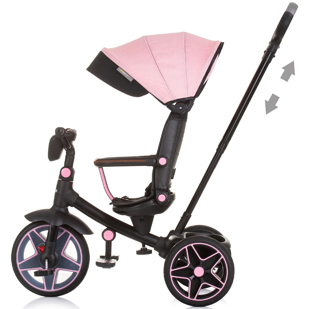Tricicleta Chipolino Derby Flamingo, Reversibilă