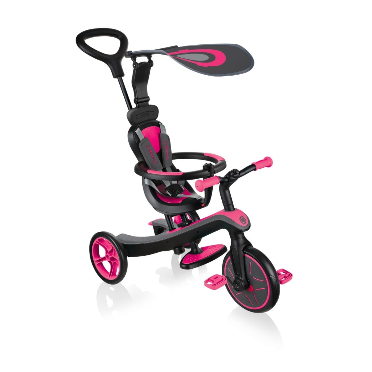 Tricicleta Globber Explorer 4 in 1, Roz, 10 luni-5 ani