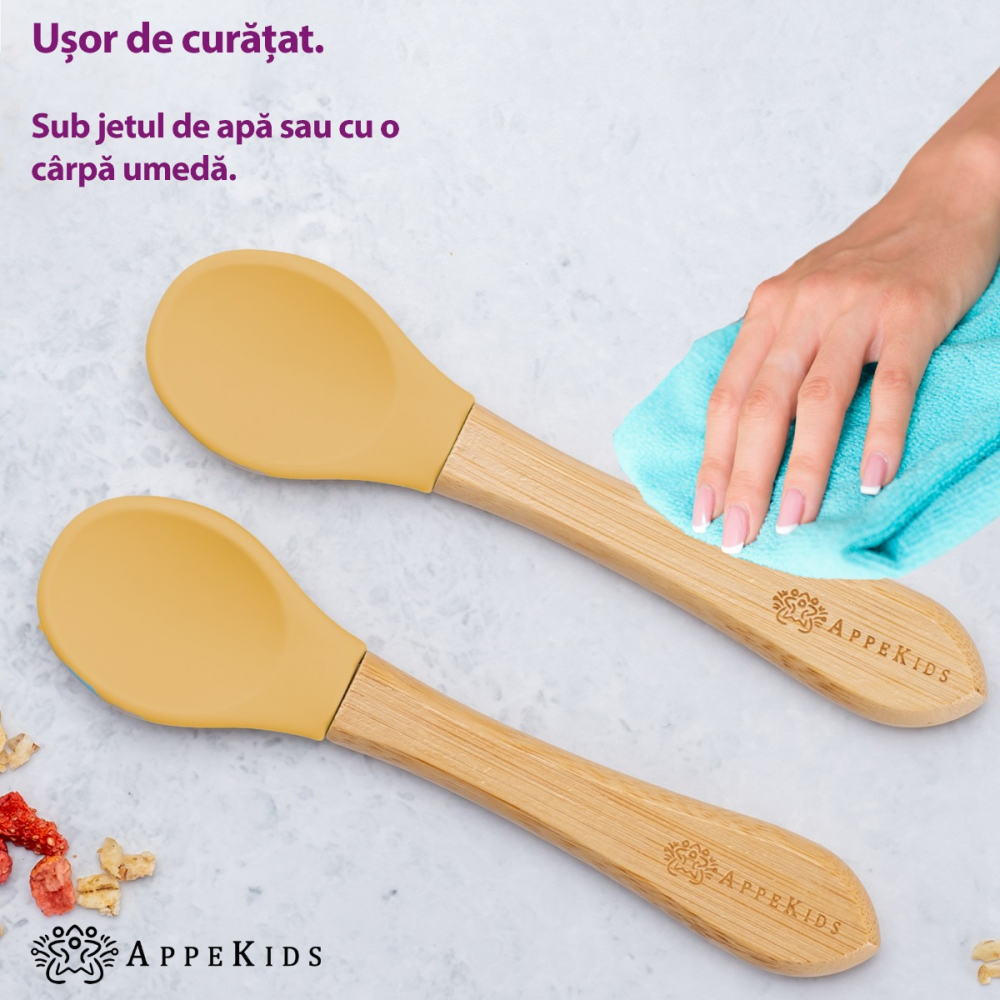 Set lingurițe bambus AppeKids Honey | Ecologice și Sigure - imagine 4
