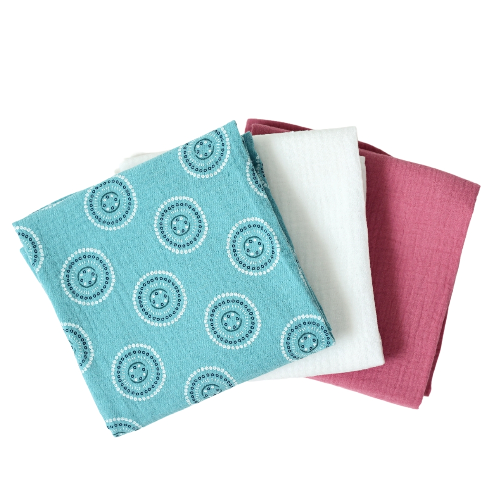 Set 3 scutece muselina Pinky Mandala | Kids Decor - imagine 5