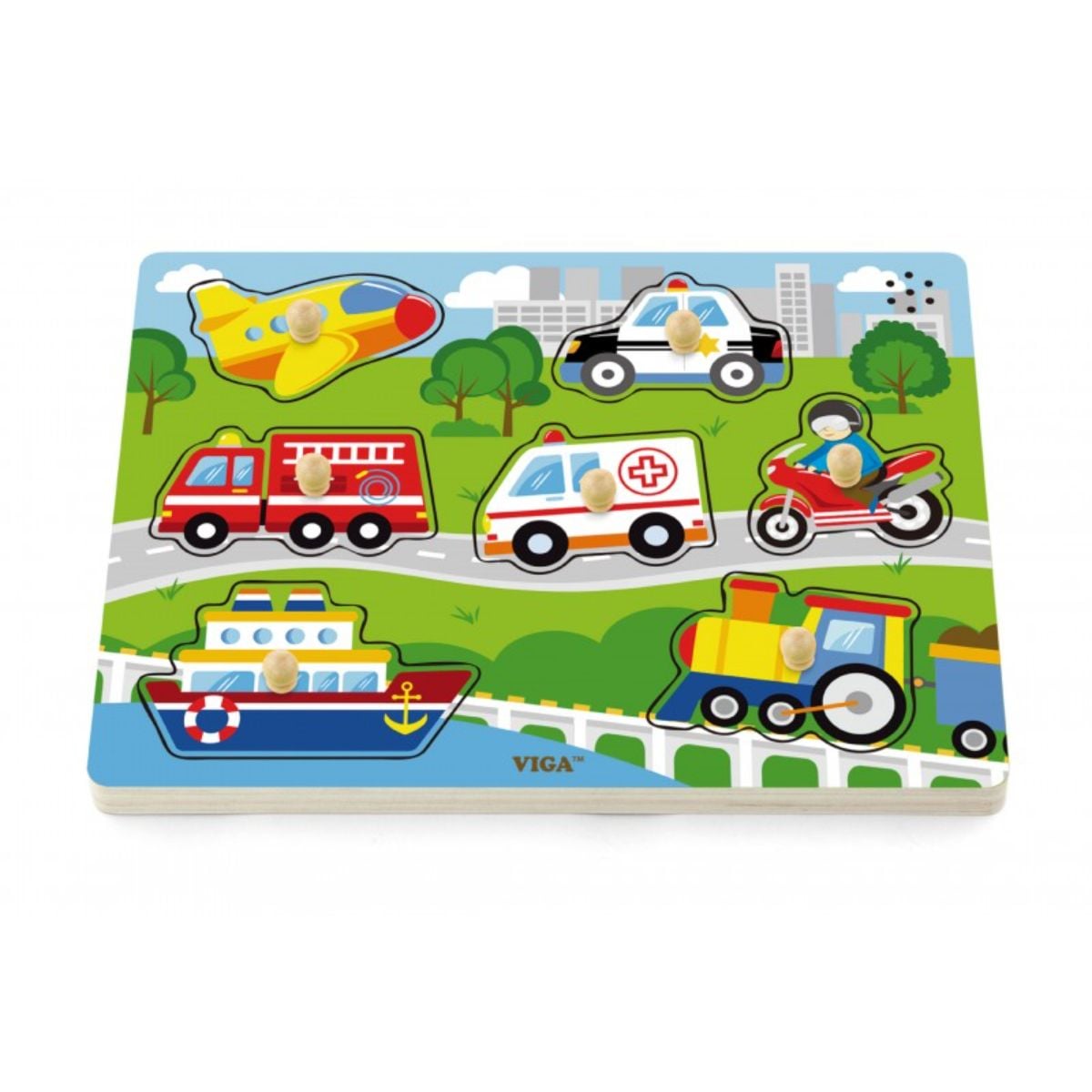 Puzzle Viga Sunete Mijloace de Transport