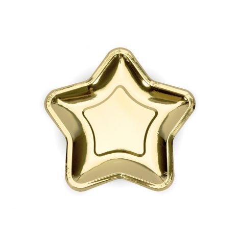 Farfurii Stea Aurii 23cm Party deco | Eleganță