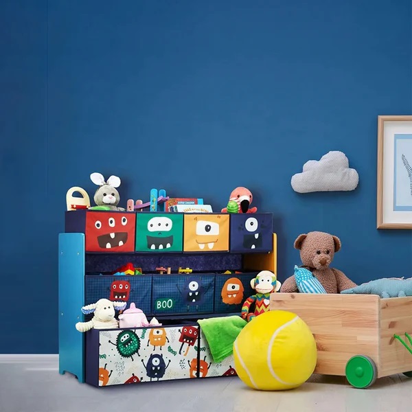 Organizator Ginger Home Monster, 9 cutii lemn - imagine 5