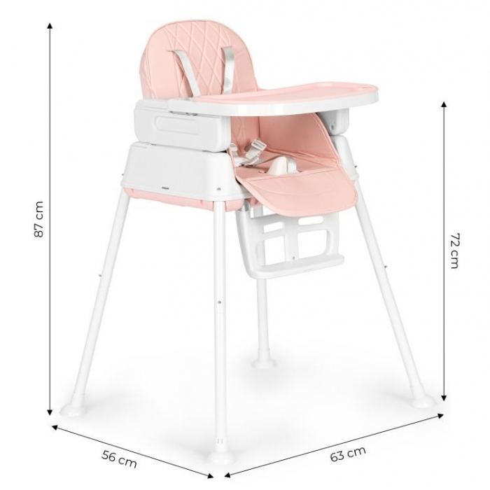 Ecotoys HA-009 Roz Scaun Masa 3 in 1 Modulabil - imagine 10