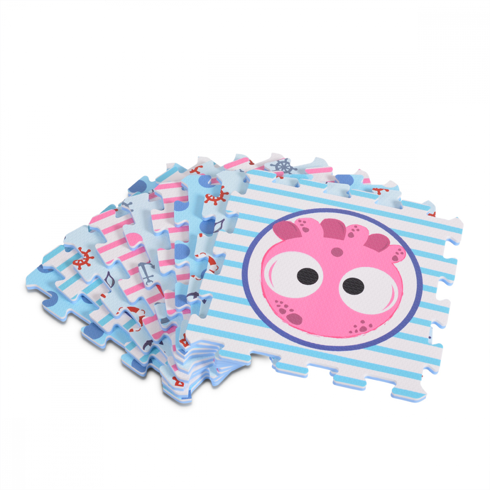 Covor Puzzle Moni Sea World, 9 piese, spuma