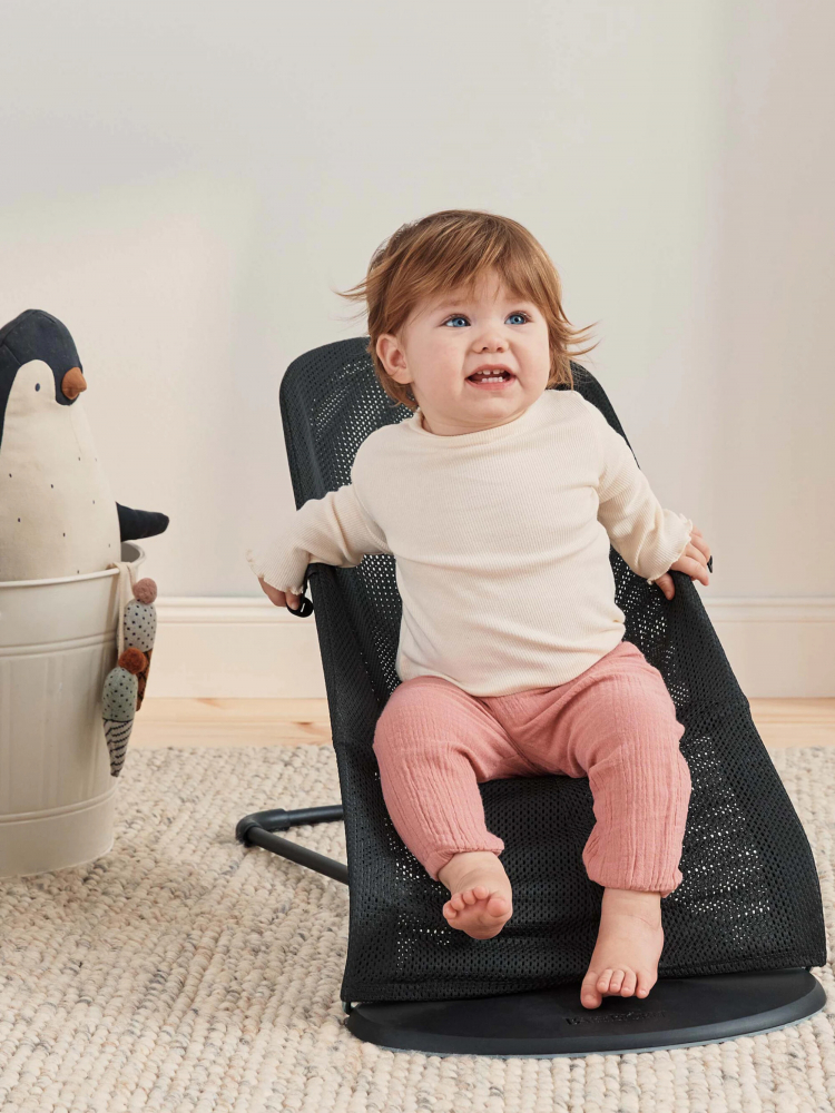 Balansoar Bliss Black Mesh Baby Bjorn, Ergonomic - imagine 10