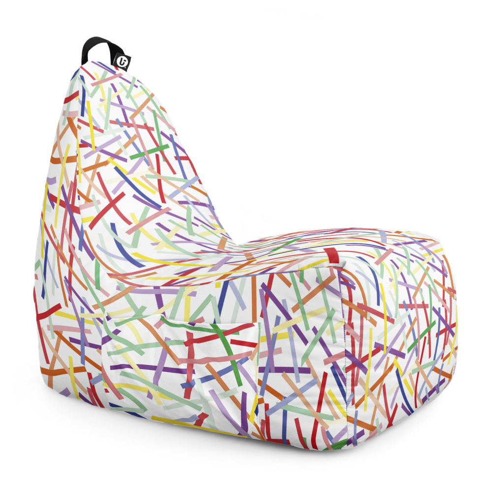 Fotoliu Puf Chill XL Updeco Confetti Alb - imagine 6
