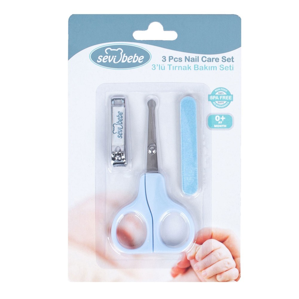 Set 3 accesorii ingrijire unghii Sevibebe albastru - imagine 4