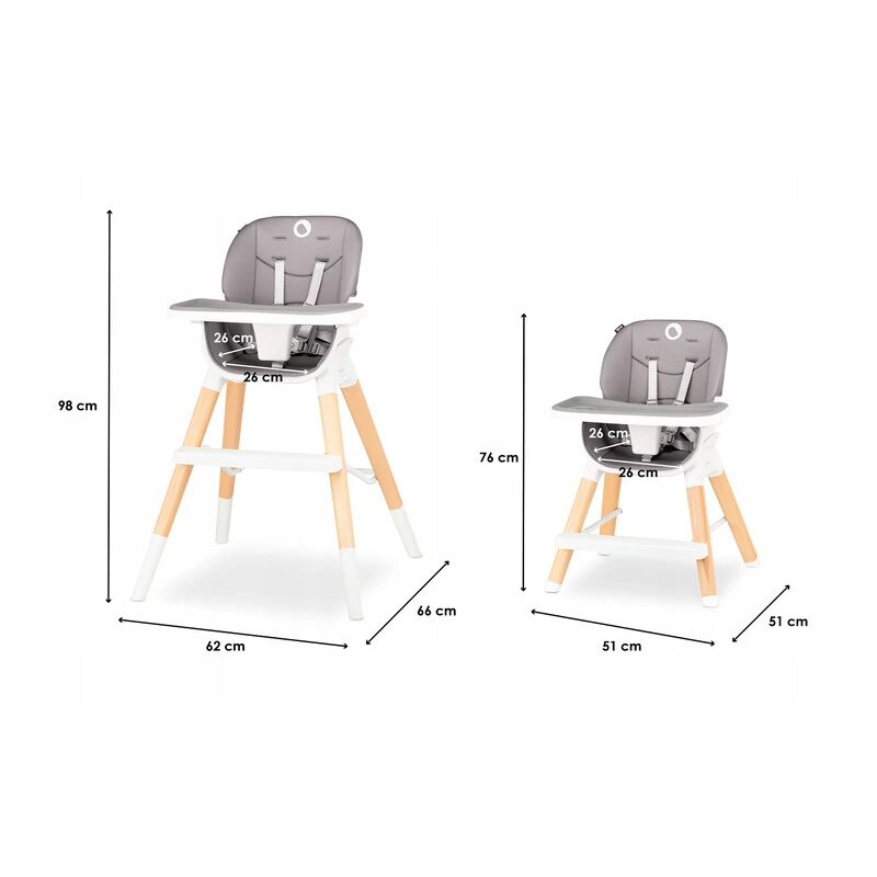 Scaun de masa Mona 4 in 1 Lionelo, Reglabil - imagine 10