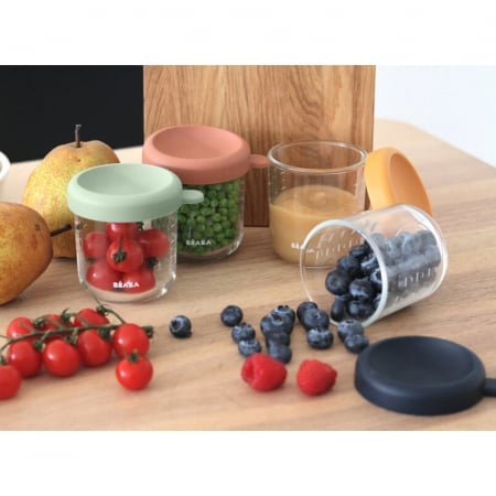 Set 4 Recipiente Sticlă Beaba 250 ml, Ermetice - imagine 2