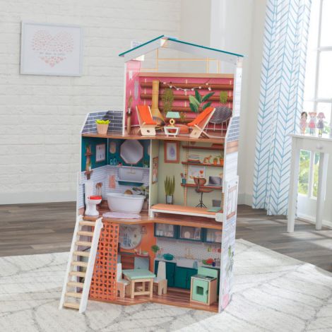 Casuta din lemn pentru papusi Marlow Kidkraft - imagine 4