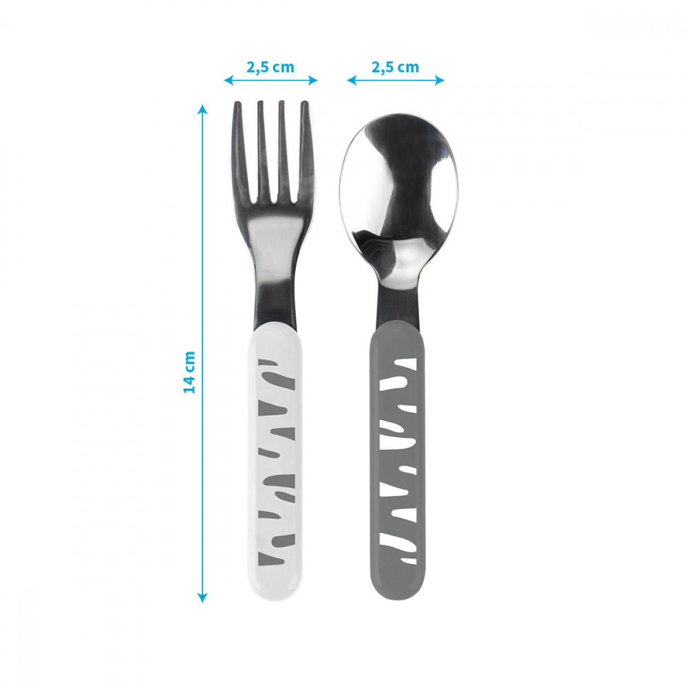 Set tacamuri inox Babyono, pentru invatare