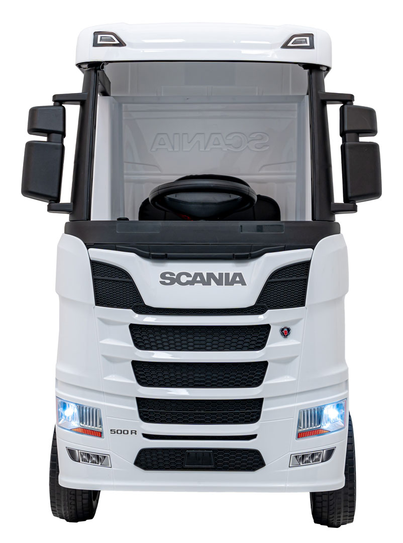 Camion electric pentru copii 1-5 ani Scania R-SERIA 4x4 140W (HL698) Alb - Autokids.ro - imagine 2