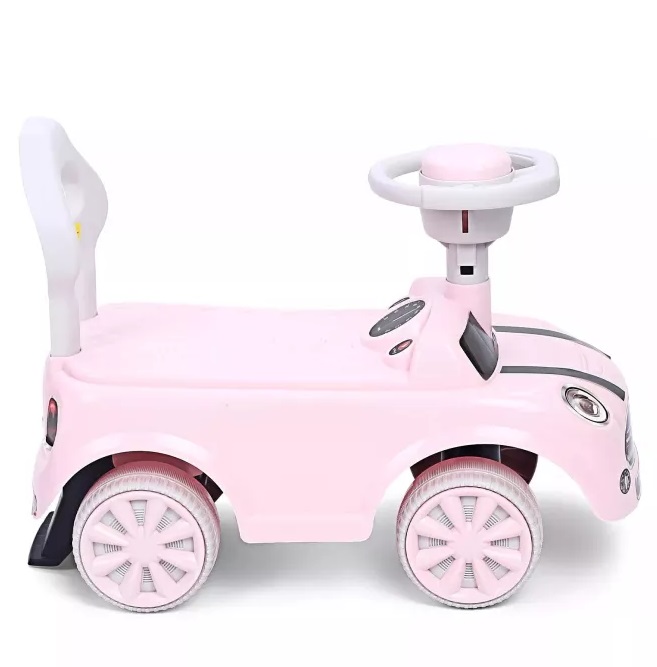 Masinuta Nicekids Mini Cooper Pink, fara pedale - imagine 5