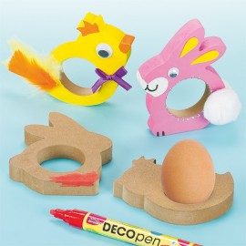 Suporturi Lemn Ou Baker Ross | Set 4 Decorativ DIY - imagine 2