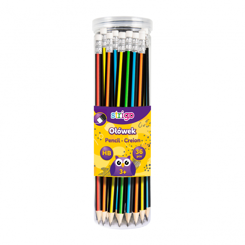 Creion Strigo HB cu Guma - Scriere Clară