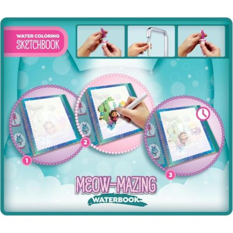 Waterbook Gabby's Dollhouse Lisciani - Colorat magic cu apă - imagine 3