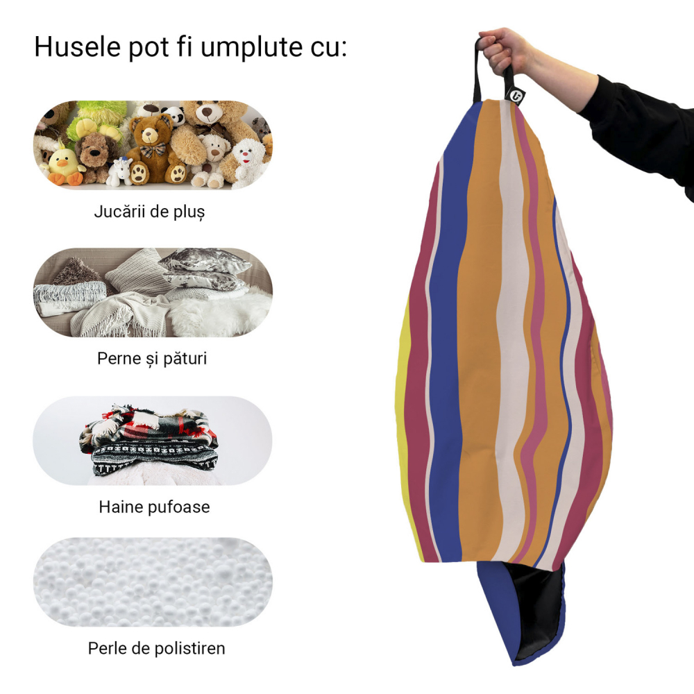 Husă Puf Bean Bag Para XL, Portocaliu – Updeco