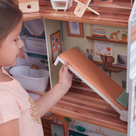 Casuta din lemn pentru papusi Marlow Kidkraft - imagine 7