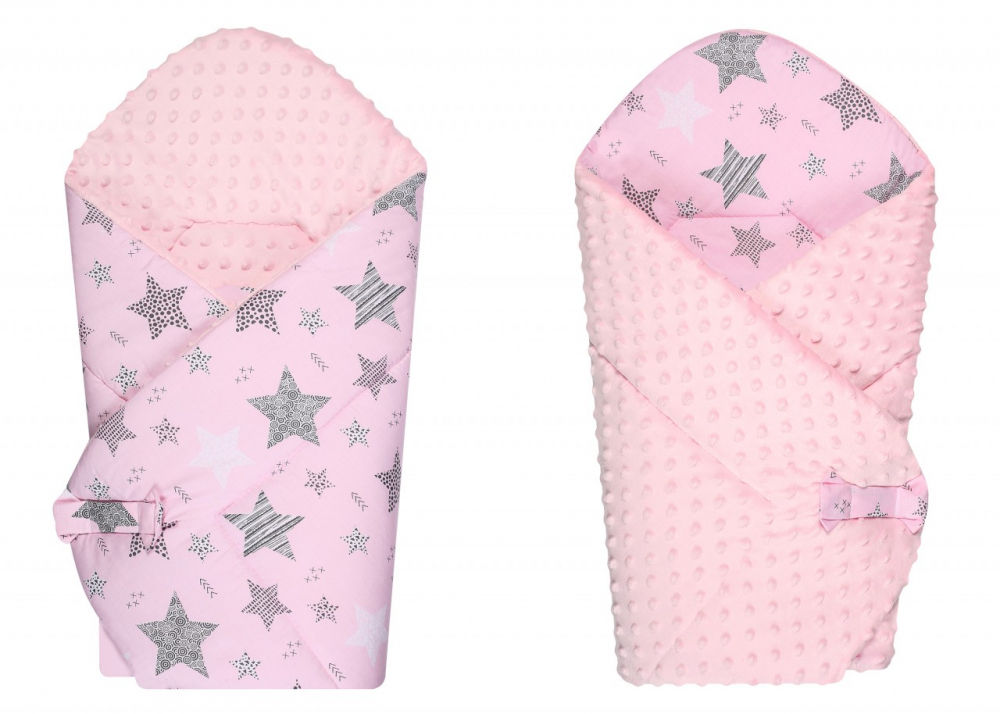 Paturica Înfășat Duetbaby Pink Stars, Multifuncțională