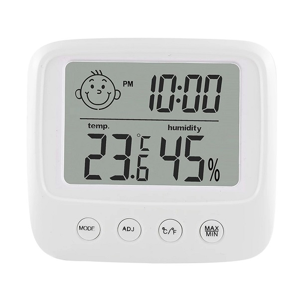 Higrometru Ikonka cu Termometru și Ceas LCD