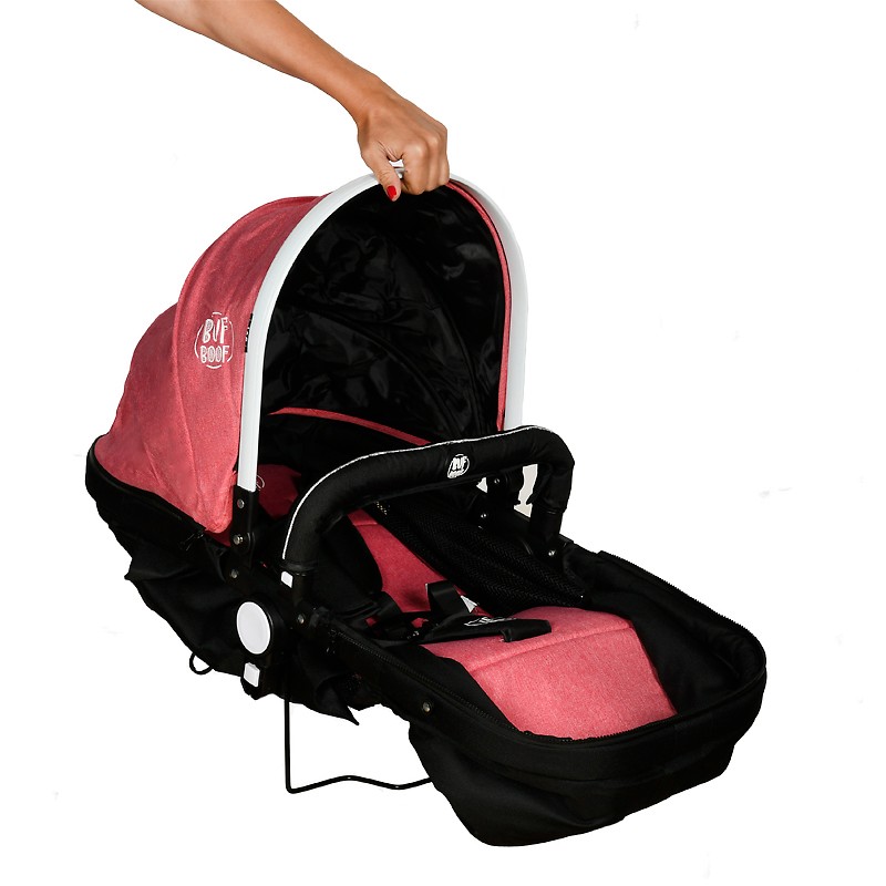 Carucior 2 in 1 Buf Boof X-2 Plus Rosu, Reversibil - imagine 2