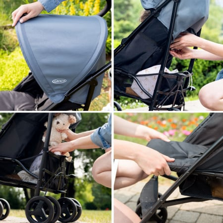 Carucior Graco EZLite Midnight – Ușor și Compact - imagine 6