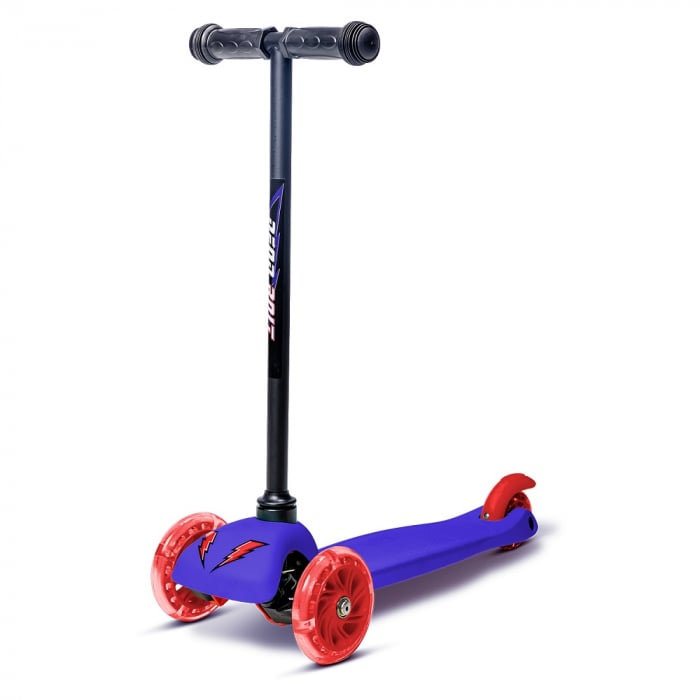 Trotineta Neon Bolt Blue cu LED și 3 roti