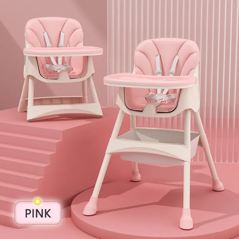 Scaun de masa 2 in 1 Little Mom Modern Pink