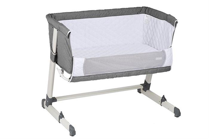 Patut Co-Sleeper Babygo Grey 2 in 1, Saltea Inclusa - imagine 3