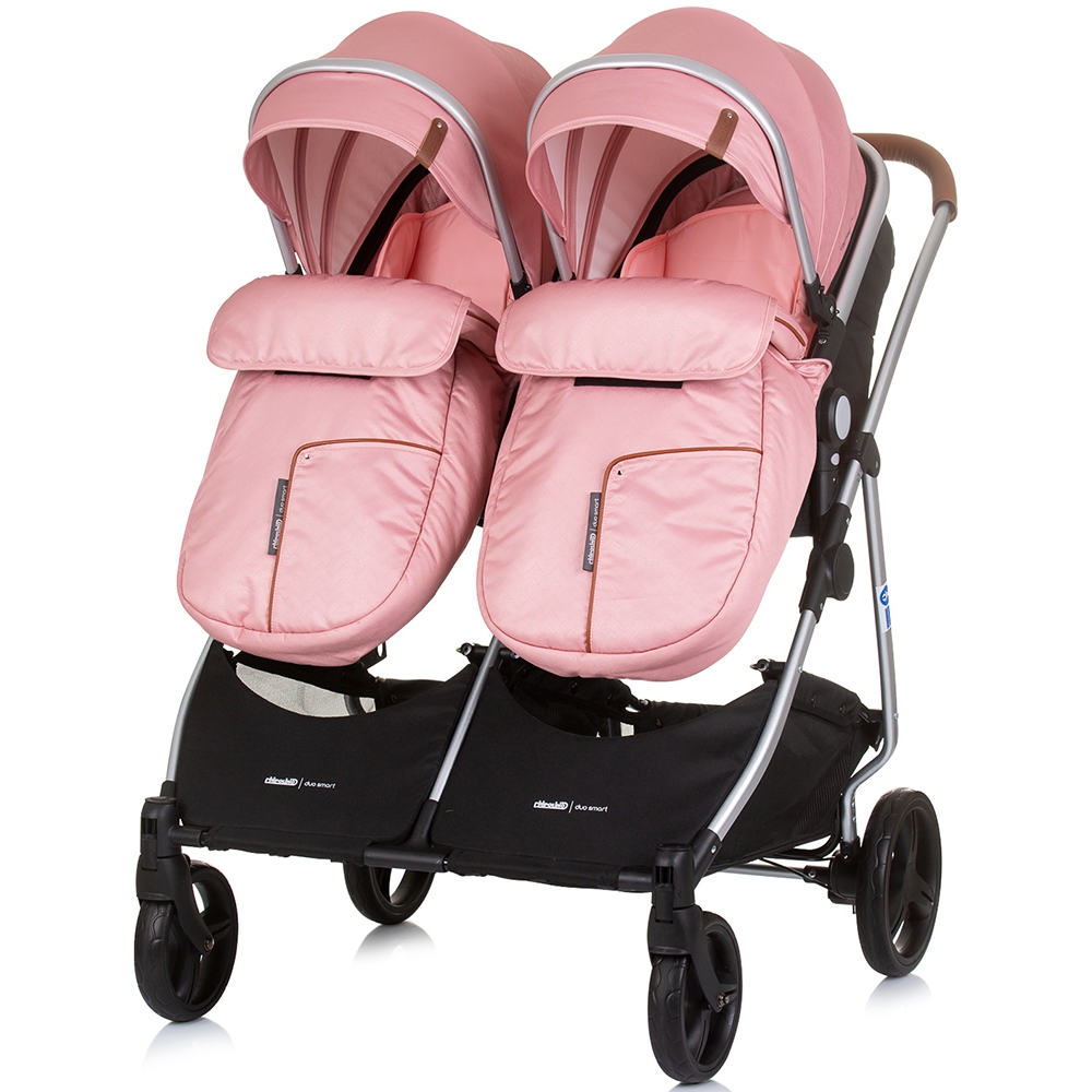 Carucior Gemeni Chipolino Duo Smart 2 in 1, Flamingo - imagine 7