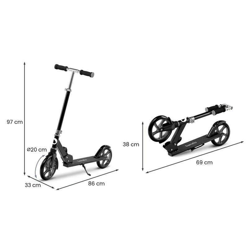 Trotineta Lionelo Luca Pliabilă, Aluminiu, 100 kg - imagine 2