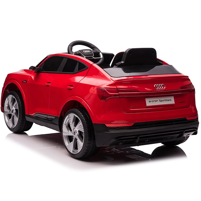 Masinuta Audi E-Tron Electrica 12V, Roti EVA, Scaun Piele - imagine 4