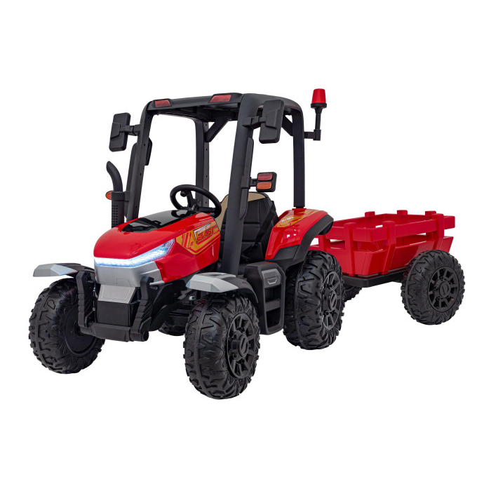 Tractor Electric BLAST Z 24V cu Remorca Rosu - Autokids
