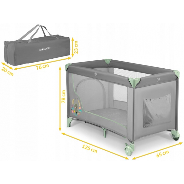 Patut pliabil Ricokids RK-240 Gri, Sigur si Practic - imagine 5