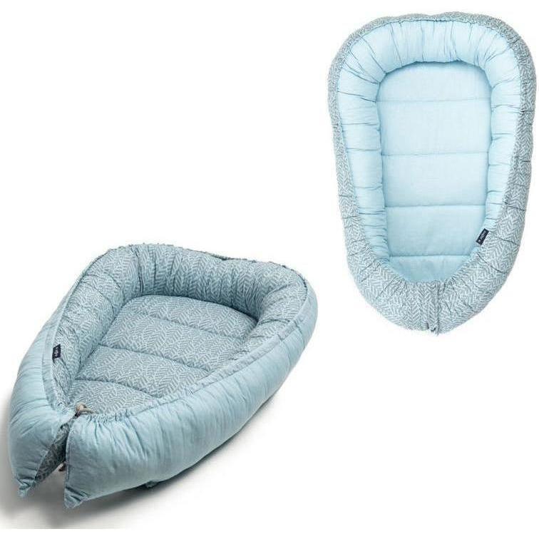 Baby Nest Womar Zaffiro cu 2 Fete, Model Mint Leaves - imagine 3