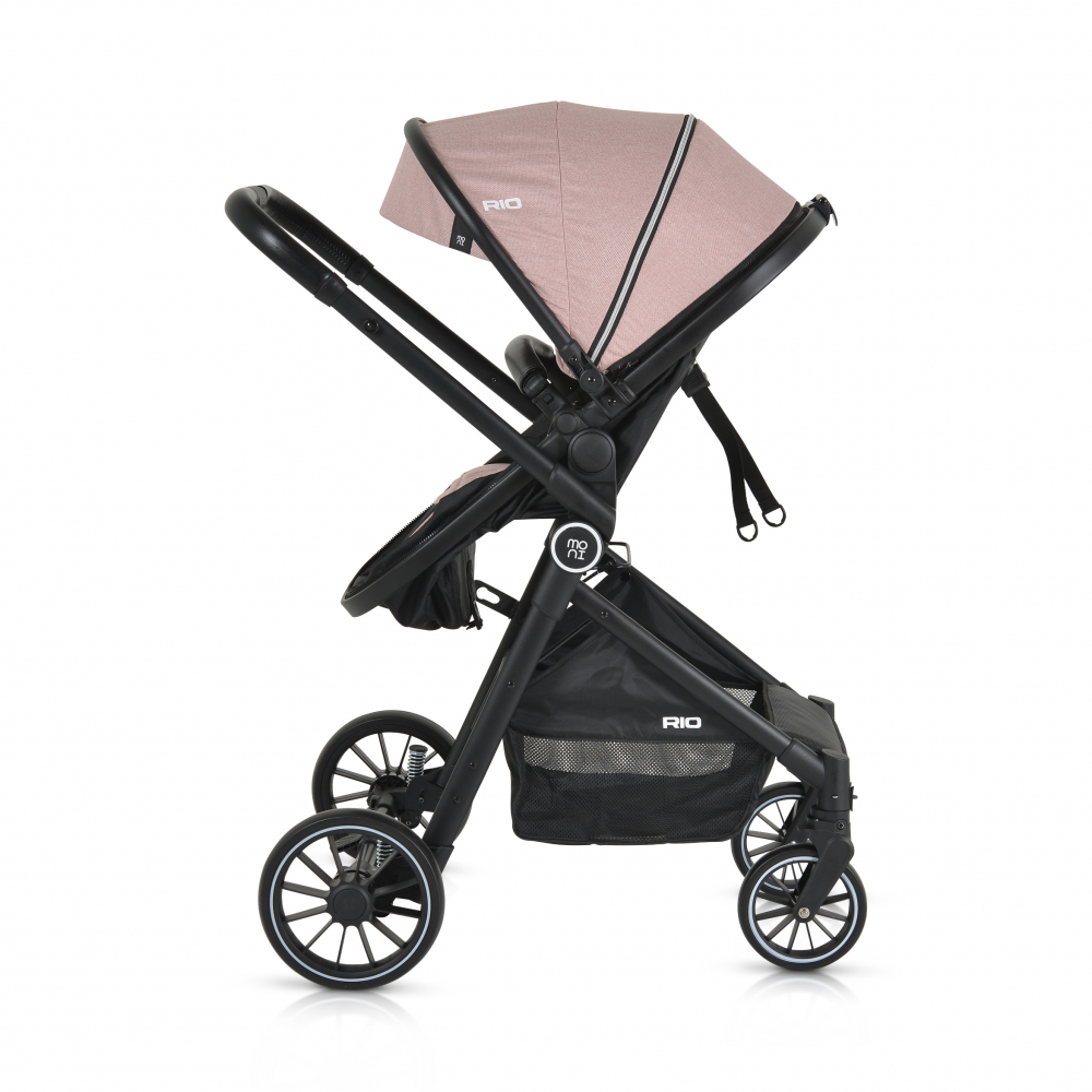 Carucior Moni Rio 2in1 Aluminiu, Roz - imagine 3